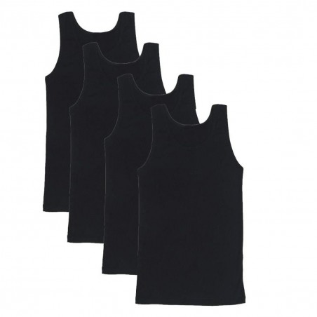 100 MYFLEX ΑΝΔΡΙΚΑ ΦΑΝΕΛΑΚΙΑ ΤΙΡΑΝΤΑ 4ΤΕΜ (BLACK)