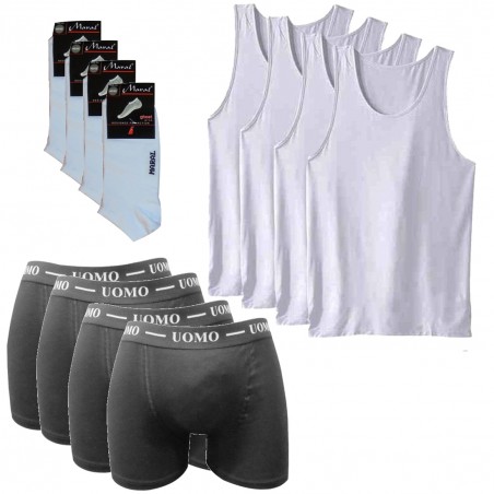 FBSWA YCE ΠΑΚΕΤΟ 4 ΤΕΜΑΧΙΩΝ ΑΝΔΡΙΚΕΣ ΦΑΝΕΛΕΣ ΤΙΡΑΝΤΑ ΜΠΟΞΕΡ ΚΑΙ ΚΑΛΤΣΕΣ ΣΟΣΟΝΙ (ANTHRACITE)