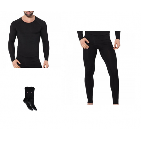 750752 Doozo Ανδρικό Σετ Ισοθερμικά Μπλούζα, Κολάν και Κάλτσες