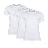 37900-01 Ανδρικές Φανέλες Κοντό Μανίκι Λαιμόκοψη Plus Size 3 Τεμάχια Μαζί (WHITE)