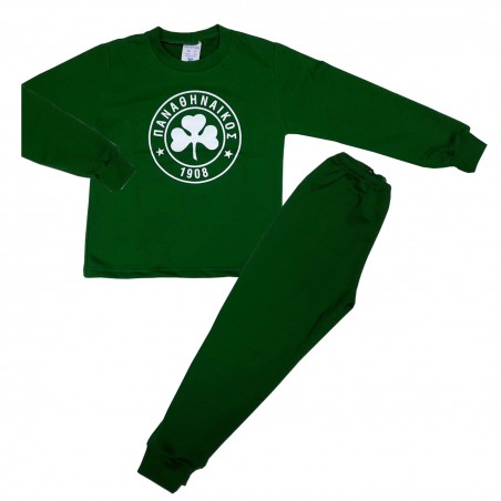 569-20 JOIN Αγορίστικη Παιδική Πυτζάμα Με Στάμπα Του Παναθηναϊκού (GREEN)