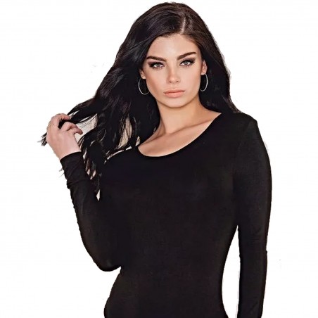 933-02 ΓΥΝΑΙΚΕΙΟ ΦΑΝΕΛΑΚΙ ΜΑΝΙΚΙ ΜΑΥΡΟ