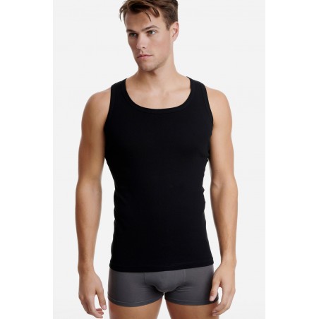 W1950-02 ΑΝΔΡΙΚΗ ΒΑΜΒΑΚΕΡΗ ΦΑΝΕΛΑ ΤΙΡΑΝΤΑ 2ΤΕΜ (BLACK)