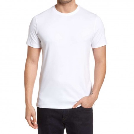 JN-02 JOIN Ανδρική Βαμβακερή Φανέλα Κοντό Μανίκι Λαιμόκοψη (WHITE)