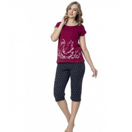 13675 VIOLET ΣΕΤ ΓΥΝΑΙΚΕΙΑ ΠΥΤΖΑΜΑ CAPRI SWAN (BORDEAUX)