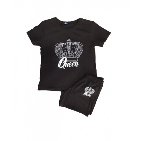 1636-02 CARLA MARA ΓΥΝΑΙΚΕΙΑ ΠΥΤΖΑΜΑ QUEEN (BLACK)