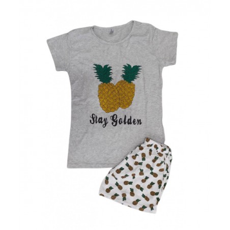 1212-39 CARLA MARA ΓΥΝΑΙΚΕΙΑ ΠΥΤΖΑΜΑ STAY GOLDEN (GREY)