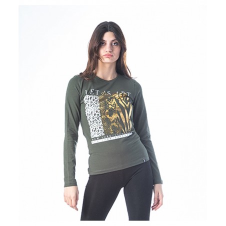 205644 PACO & CO BLOUSE LETS ART (olive)