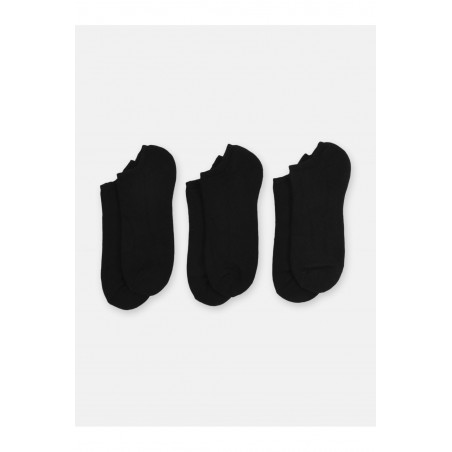 W505-2B JOIN Γυναικείες Βαμβακερές Κάλτσες 3 Ζεύγη Μαζί Σοσόνι (BLACK)