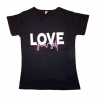 CM01-02 JOIN Γυναικείο Μπλούζακι T-Shirt Βαμβακερό Love (BLACK)
