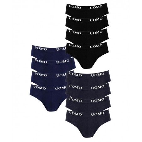 1017-12P UOMO Ανδρικό Σλιπ Σετ 12 Τεμάχια CMAN (BLACK-BLUE-ANTHRACITE)