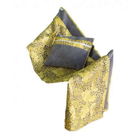 NIMA MAMBA ΠΕΤΣΕΤΑ ΘΑΛΑΣΣΗΣ 90X150 (YELLOW-GREY)