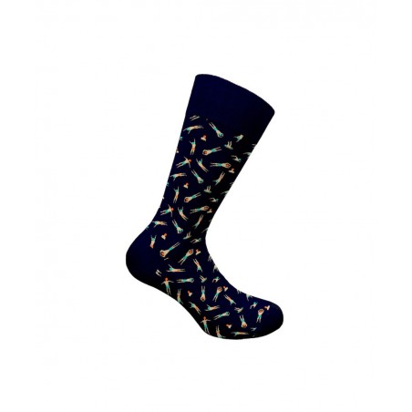 WALK ΑΝΔΡΙΚΕΣ ΚΑΛΤΣΕΣ BAMBOO ΜΕ ΣΧΕΔΙΟ (DARK BLUE)