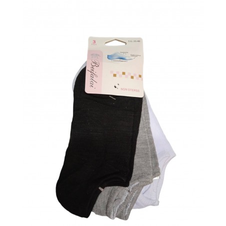 305 BFL ΓΥΝΑΙΚΕΙΕΣ ΚΑΛΤΣΕΣ ΣΟΣΟΝΙ 3 PACK (BLACK-GREY-WHITE)
