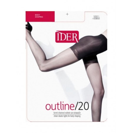 IDER ΚΑΛΣΟΝ ΜΕ ΛΑΣΤΕΞ OUTLINE 20 DEN (BLACK)