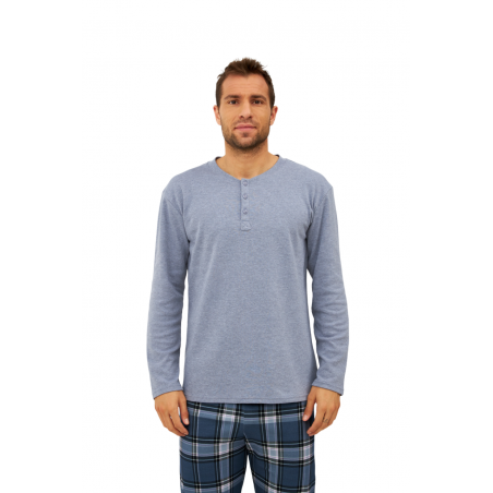 HARMONY ΑΝΔΡΙΚΗ ΠΥΖΑΜΑ ΜΟΝΟΧΡΩΜΗ ΚΑΡΩ ΠΑΝΤΕΛΟΝΙ (GREY)