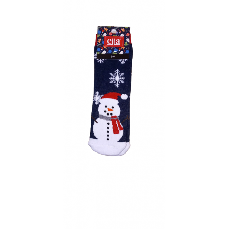 JOIN Παιδική Χριστουγεννιάτικη Κάλτσα Με Σχέδιο Χιονάνθρωπο (BLUE)