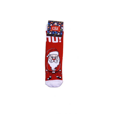 JOIN Παιδική Χριστουγεννιάτικη Κάλτσα Με Σχέδιο Άγιο Βασίλη HO! (RED)