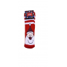 JOIN Παιδική Χριστουγεννιάτικη Κάλτσα Με Σχέδιο Άγιο Βασίλη Με Σκουφί Ριγέ (WHITE-RED)