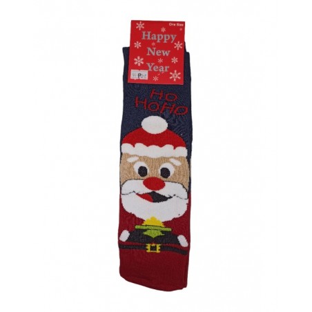 HAPPY NEW YEAR Unisex Χριστουγεννιάτικες κάλτσες Santa Ho-Ho (BLACK)