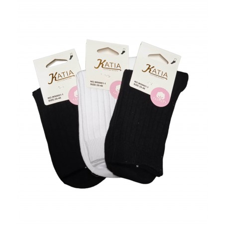 KATIA ΓΥΝΑΙΚΕΙΑ ΒΑΜΒΑΚΕΡΗ ΚΑΛΤΣΑ 3PACK (WHITE-BLACK)
