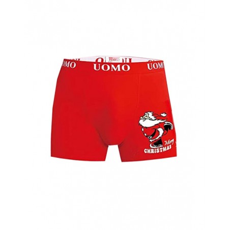 UOMO Ανδρικό Boxer Με Σχέδιο Άγιος Βασίλης (RED)