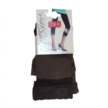 IDER ΓΥΝΑΙΚΕΙΟ ΚΑΛΤΣΟΚΟΛΑΝ ΚΑΠΡΙ ΜΕ ΔΑΝΤΕΛΑ (BROWN)