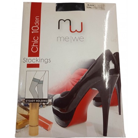 ME-WE ΓΥΝΑΙΚΕΙΟ ΚΑΛΣΟΝ TOELESS CHIC 10 DEN (BLACK)