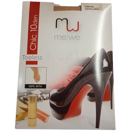 ME-WE ΓΥΝΑΙΚΕΙΟ ΚΑΛΣΟΝ TOELESS CHIC 10 DEN (CARAMEL)