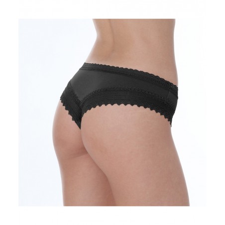 APPLE ΓΥΝΑΙΚΕΙΟ ΣΛΙΠ BAMBOO ΜΕ ΔΑΝΤΕΛΑ 2 ΤΕΜΑΧΙΑ (BLACK)