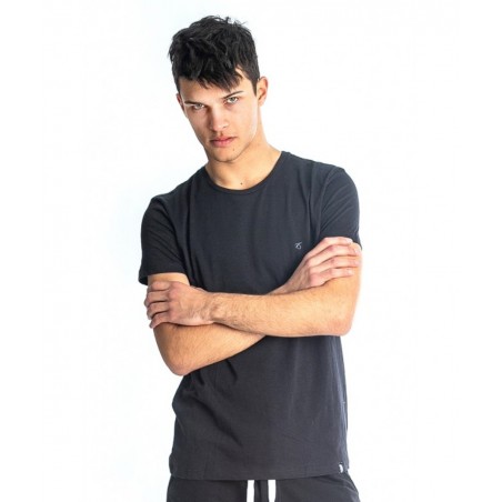 PACO&CO ΑΝΔΡΙΚΗ ΜΠΛΟΥΖΑ BASIC ΛΑΙΜΟΚΟΨΗ (BLACK)