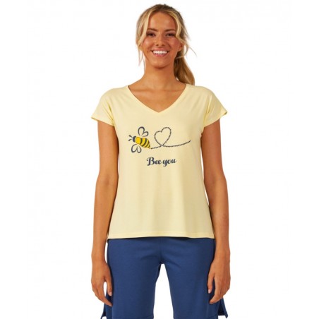 HARMONY ΓΥΝΑΙΚΕΙΑ ΠΥΖΑΜΑ ΒEE YOU (YELLOW)