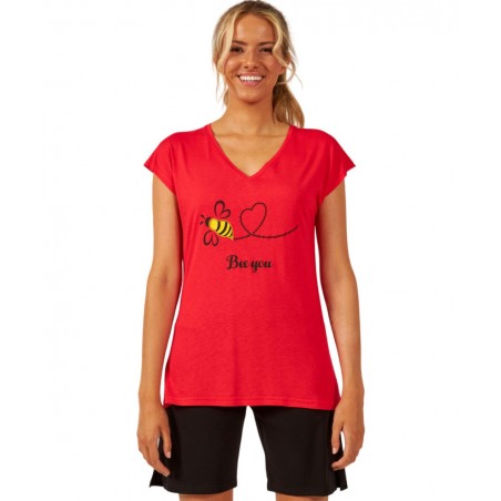 HARMONY ΓΥΝΑΙΚΕΙΑ ΠΥΖΑΜΑ ΒEE YOU (RED)