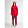 HARMONY ΧΕΙΜΕΡΙΝΟ ΓΥΝΑΙΚΕΙΟ ΣΕΤ ΠΥΖΑΜΑΣ FLEECE (RED)