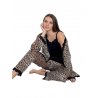 MIRANO ΓΥΝΑΙΚΕΙΑ ΠΥΤΖΑΜΑ VELVET 3PCS. ΛΕΟΠΑΡ (BEIGE)