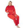 MIRANO ΓΥΝΑΙΚΕΙΑ ΠΥΤΖΑΜΑ VELVET BIG SIZE (RED)