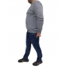672-50 JOIN ΑΝΔΡΙΚΟ ΠΟΥΛΟΒΕΡ ΛΕΠΤΟ BIG SIZE ΕΛΑΣΤΙΚΟ (GREY)