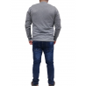 672-50 JOIN ΑΝΔΡΙΚΟ ΠΟΥΛΟΒΕΡ ΛΕΠΤΟ BIG SIZE ΕΛΑΣΤΙΚΟ (GREY)