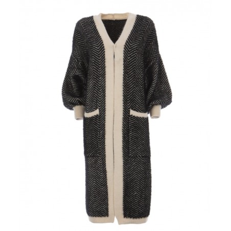 AMU-CD318-02 ALEX MAX ΓΥΝΑΙΚΕΙΑ ΖΑΚΕΤΑ ΜΑΚΡΙΑ (BLACK)