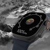 DT NO.1 DT8 Ultra Aluminium 43mm Smartwatch με Παλμογράφο (Μαύρη Κάσα / Μαύρο Λουρί Σιλικόνης)