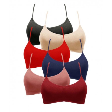 3322B-6 KATIA ΣΕΤ 6 ΜΠΟΥΣΤΑΚΙΑ ΓΥΝΑΙΚΕΙΑ ΜΕ ΛΕΠΤΗ ΤΙΡΑΝΤΑ (MULTICOLOR)