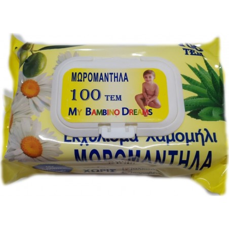 My Bambino Dreams με Χαμομήλι Μωρομάντηλα με Χαμομήλι 100τμχ