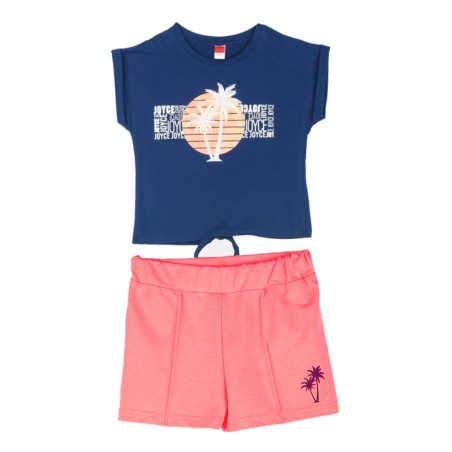 JOYCE ΣΕΤ ΡΟΥΧΑ ΚΟΡΙΤΣΙ MALIBU ΒΑΜΒΑΚΙ NORMAL FIT ΡΟΖ-ΜΠΛΕ