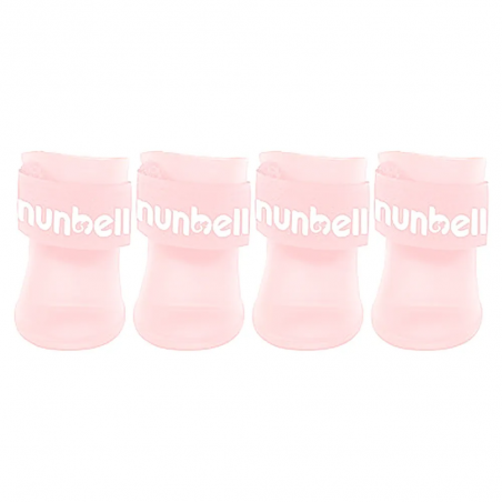 NUNBELL PET ΣΕΤ 4 ΠΑΠΟΥΤΣΙΑ ΣΚΥΛΟΥ XLARGE 6.5x5.5 cm (PINK)