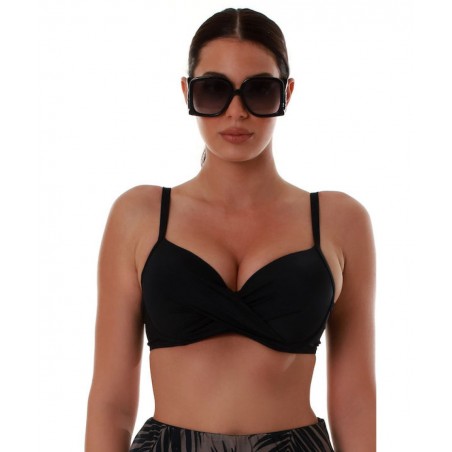 BLUEPOINT ΓΥΝΑΙΚΕΙΟ ΜΑΓΙΟ ΜΠΙΚΙΝΙ ΤΟΠ SOLIDS 24066098D-02 ΜΑΥΡΟ