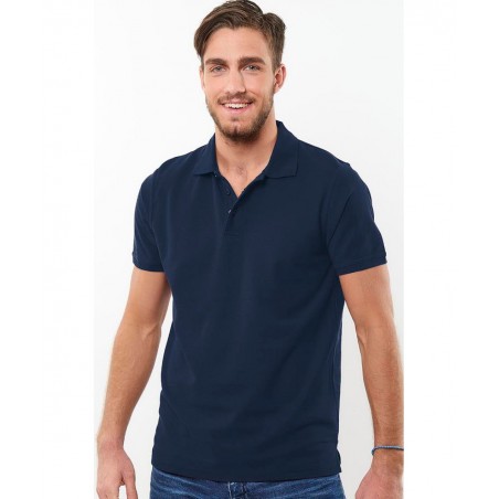 COTTONPOINT ΑΝΔΡΙΚΟ POLO ΠΙΚΕ ΚΟΥΜΠΑΚΙΑ BIG FIT ΒΑΜΒΑΚΙ (DARK BLUE)