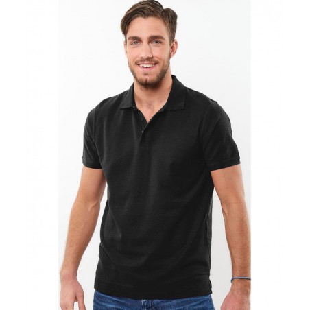 COTTONPOINT ΑΝΔΡΙΚΟ POLO ΠΙΚΕ ΚΟΥΜΠΑΚΙΑ BIG FIT ΒΑΜΒΑΚΙ (BLACK)
