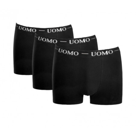 UOMO ΣΕΤ 3 ΑΝΔΡΙΚΑ ΕΣΩΡΟΥΧΑ BOXER 1012B-3 (BLACK)
