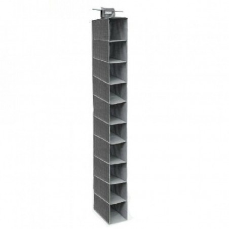 29452 ΥΦΑΣΜΑΤΙΝΗ ΚΡΕΜΑΣΤΗ ΘΗΚΗ ΑΠΟΘΗΚΕΥΣΗΣ ΠΑΠΟΥΤΣΙΩΝ15x15x120cm (GREY)