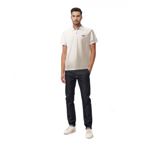 PACO & CO 2431830-01 ΑΝΔΡΙΚΟ ΚΟΝΤΟΜΑΝΙΚΟ POLO ΒΑΜΒΑΚΙ NORMAL SIZE (WHITE)
